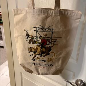Pendleton Cream Rodeo Canvas Tote